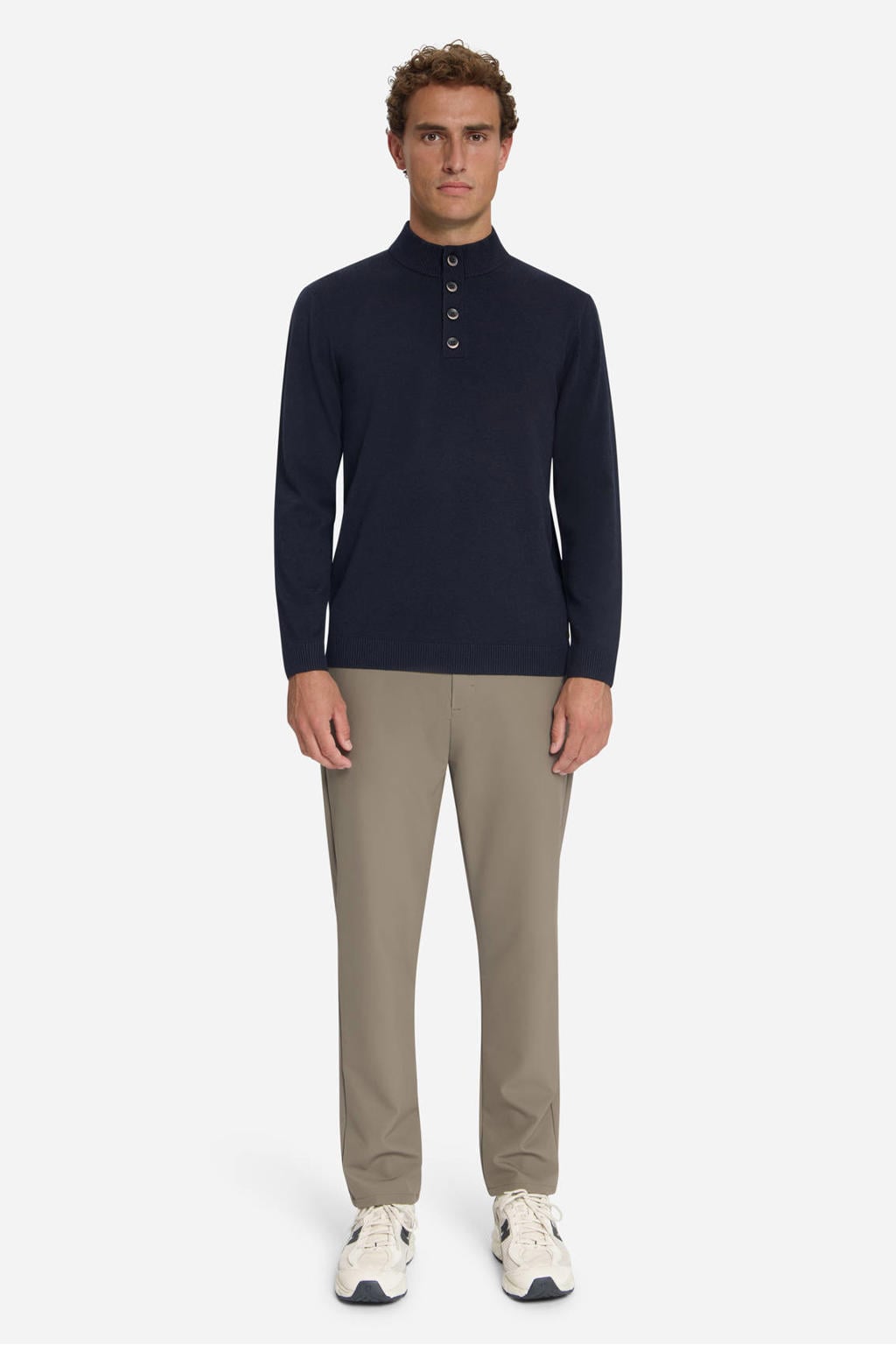 No Excess regular fit gebreide trui - dark night