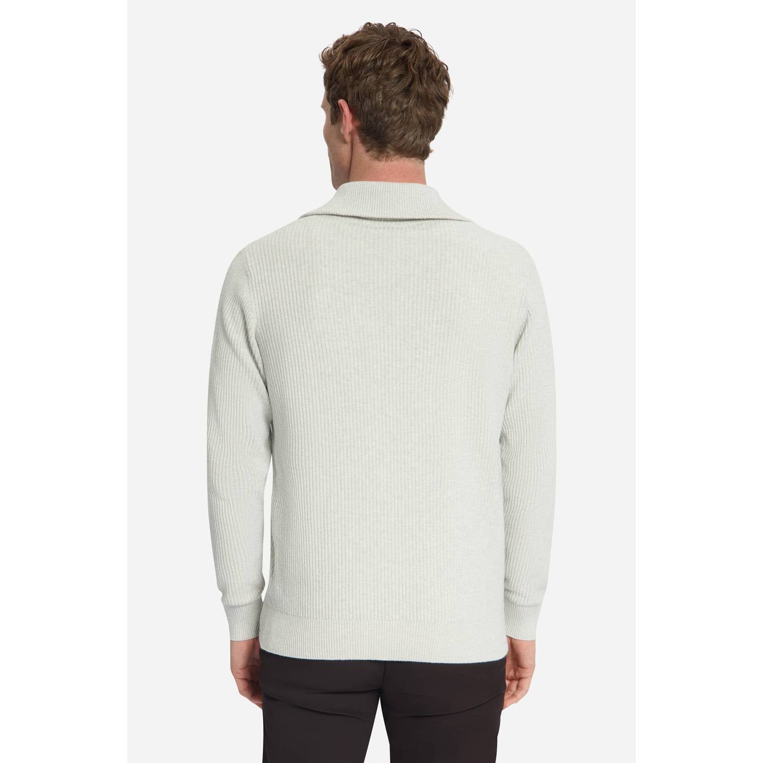 No Excess regular fit gebreide trui light grey