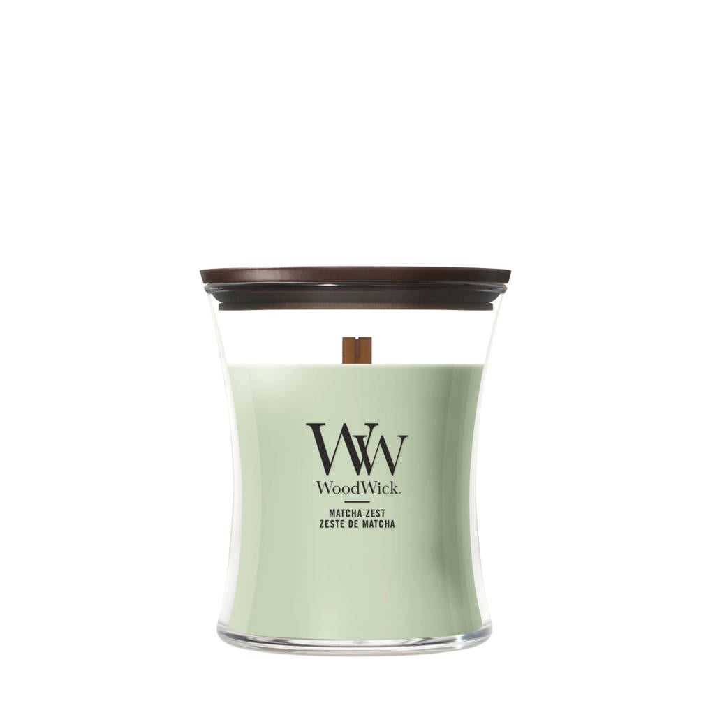 WoodWick geurkaars Matcha Zest - Medium