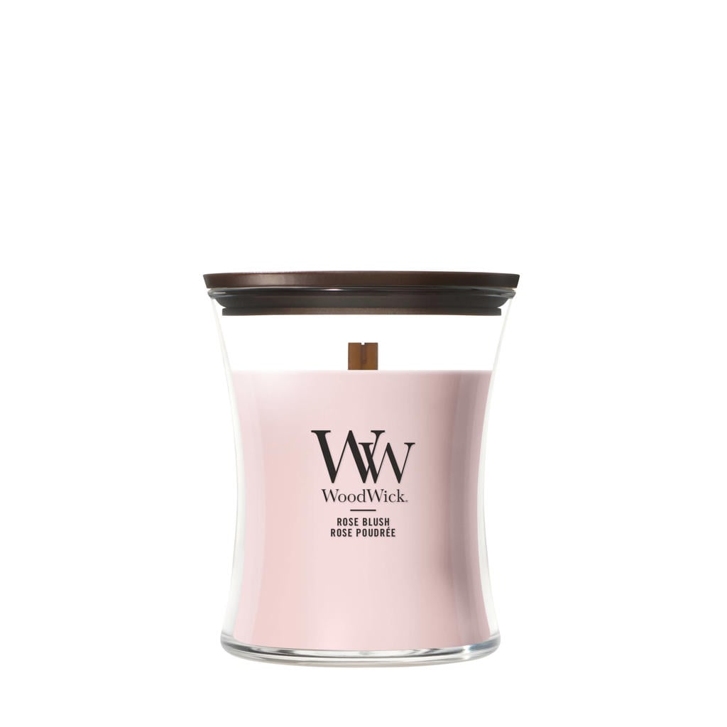 WoodWick geurkaars Rose Blush - Medium