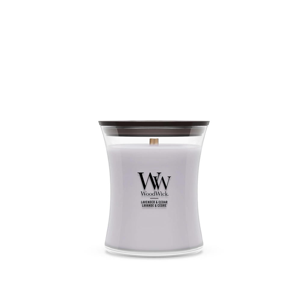 WoodWick geurkaars Lavender & Cedar - Medium