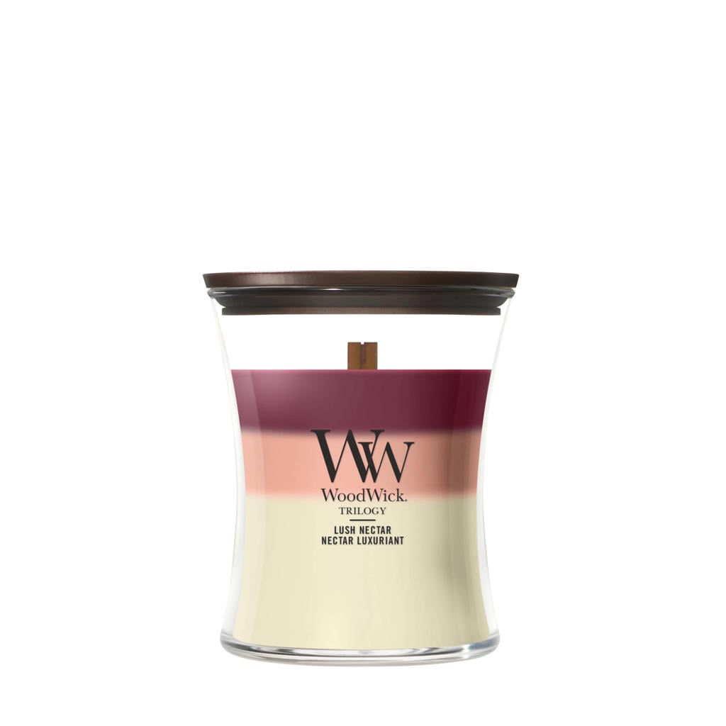 WoodWick geurkaars Trilogy Lush Nectar - Medium