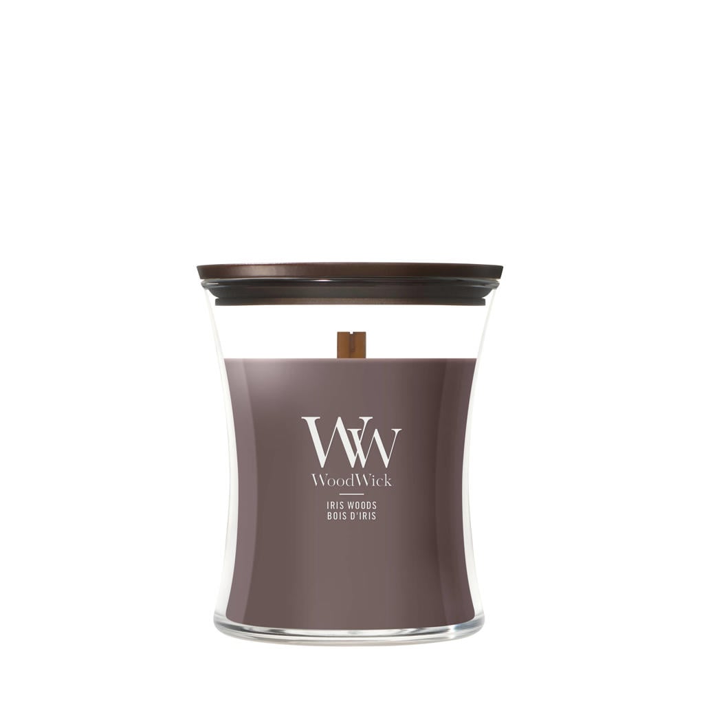 WoodWick geurkaars Iris Woods - Medium
