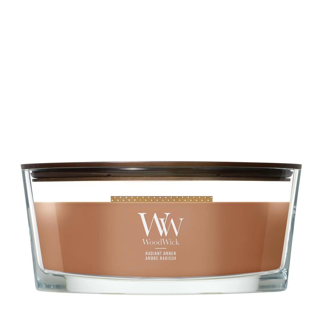 WoodWick geurkaars Radiant Amber - Ellipse