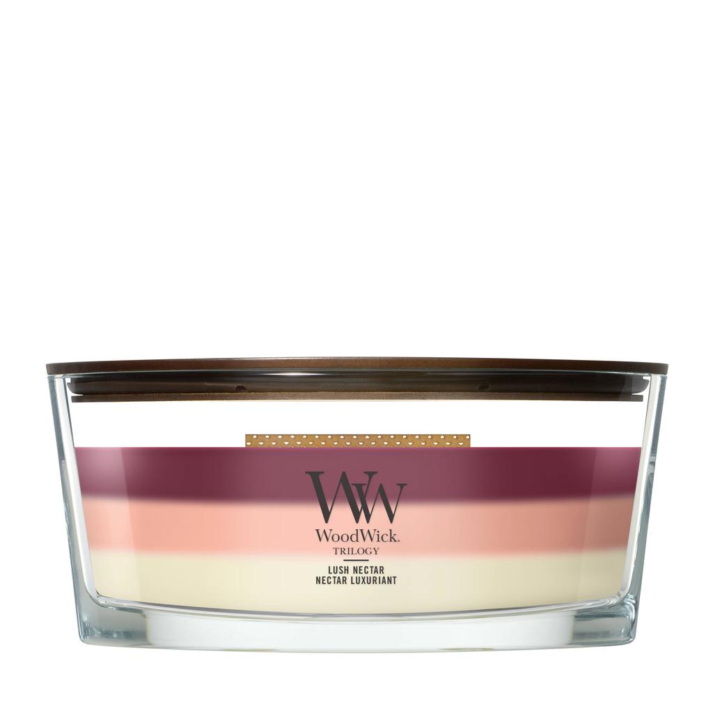 WoodWick geurkaars Trilogy Lush Nectar - Ellipse