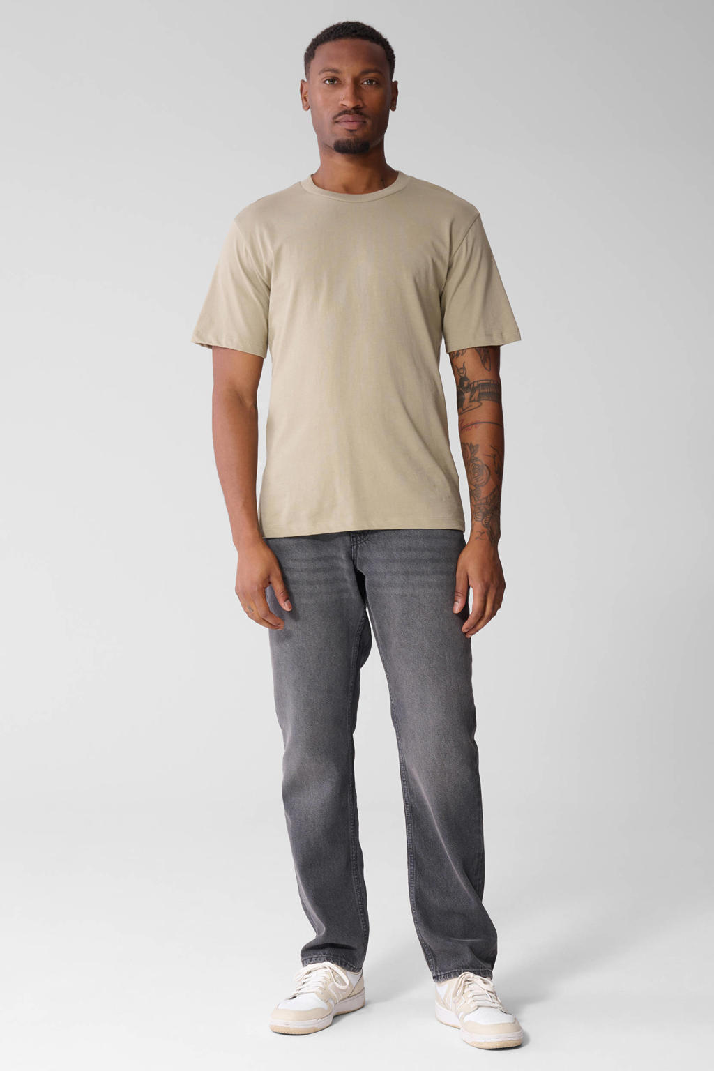 Shoeby regular fit T-shirt met backprint - lichtgroen