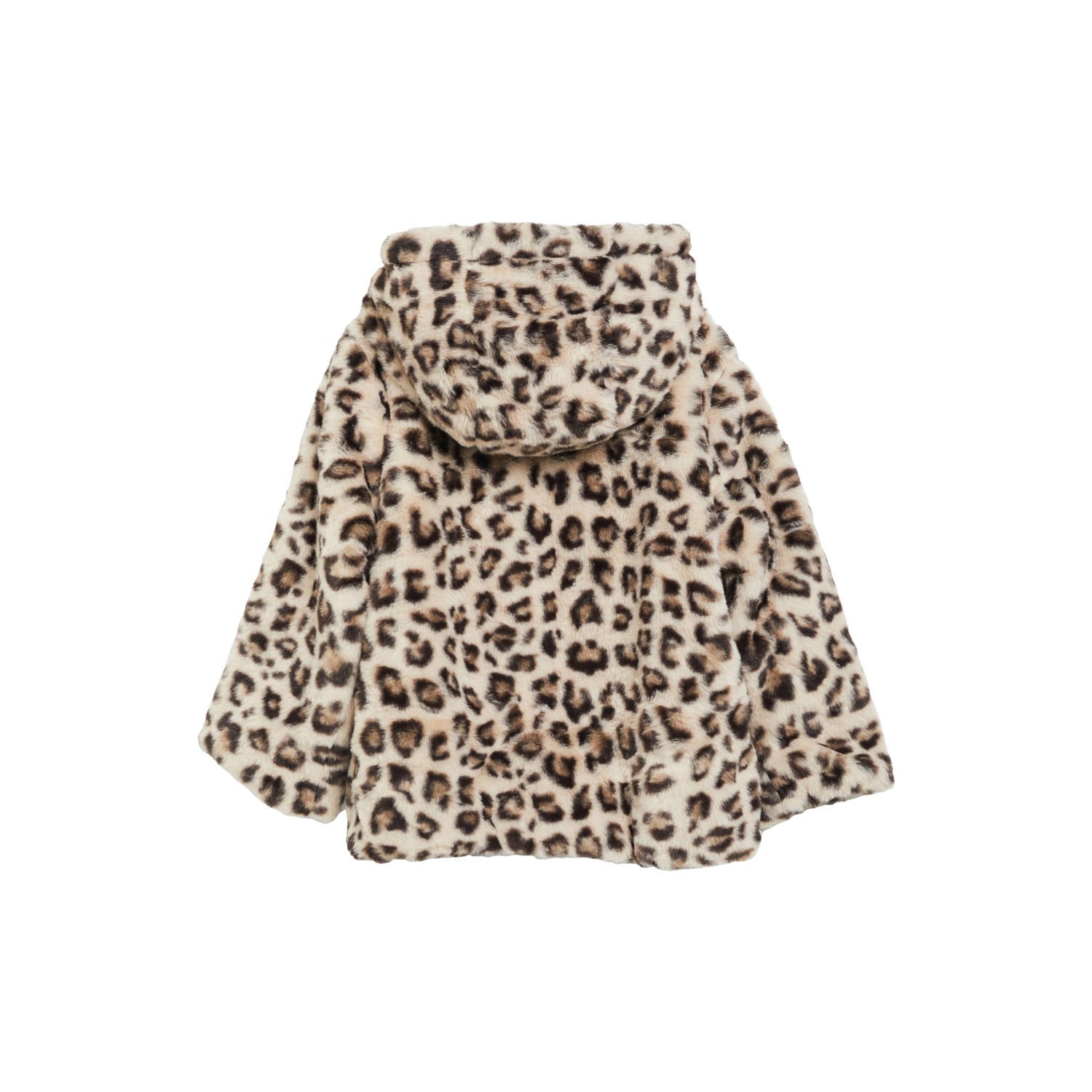 s.Oliver imitatiebont faux fur winterjas met panterprint beige
