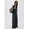comma wide leg broek - donkerbruin