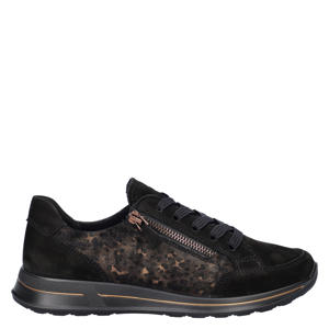 suède sneakers - zwart/panter