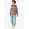 s.Oliver sweater met print - bruin