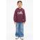 s.Oliver hoodie met tekst - donkerpaars