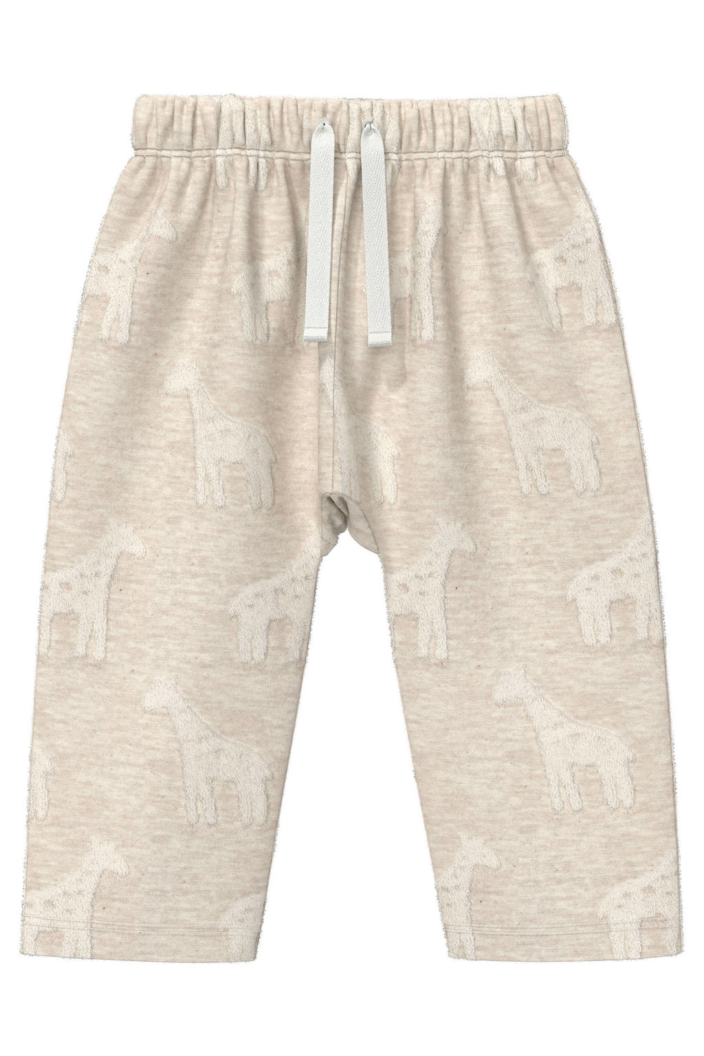 Beige s.Oliver relaxed fit babybroek van katoen met regular waist en elastische tailleband met koord
