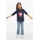 s.Oliver longsleeve met glitters en print - donkerblauw