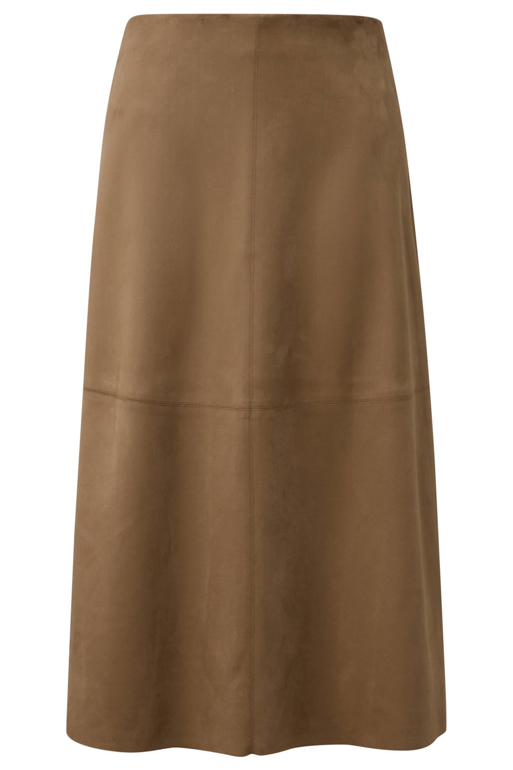 comma suèdelook midi rok - cognac
