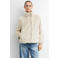 comma faux fur jas -ecru