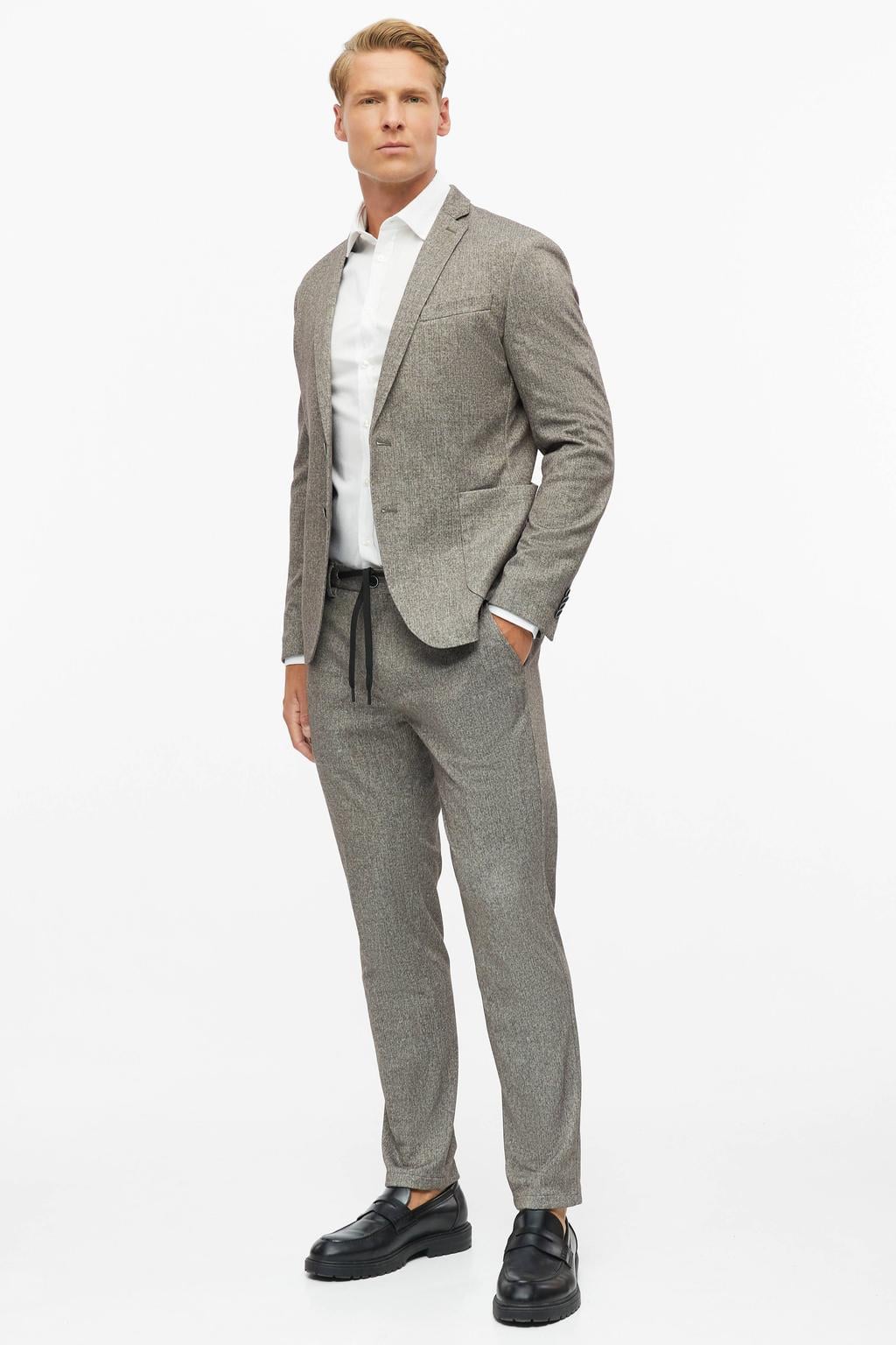 s.Oliver BLACK LABEL slim fit colbert - donkerbruin