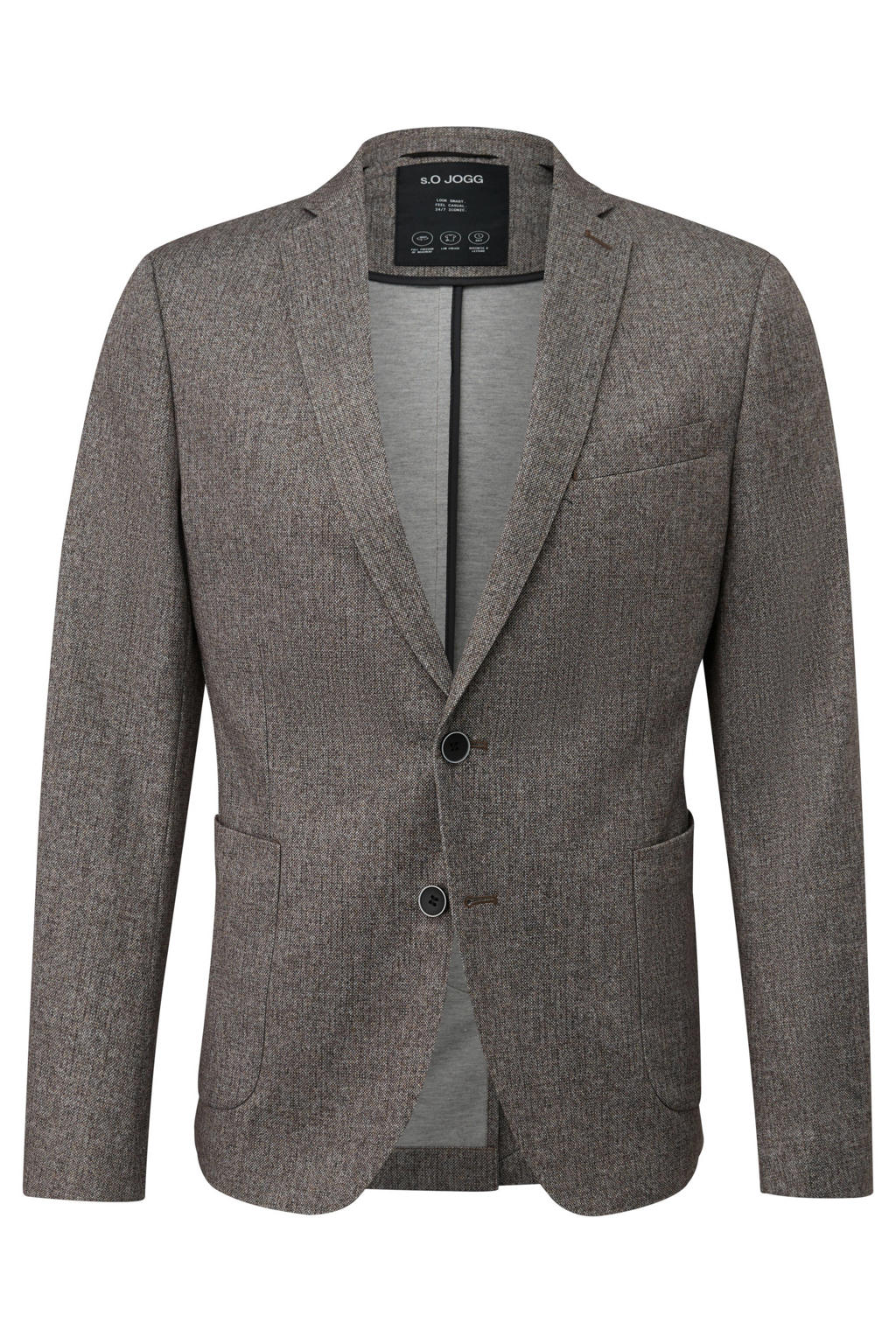 s.Oliver BLACK LABEL slim fit colbert - donkerbruin