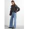 comma blouse met ruches - donkerbruin