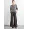 comma imitatieleren wide leg broek - donkerbruin