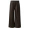 comma imitatieleren wide leg broek - donkerbruin