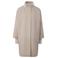 comma mantel met wol - beige