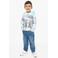 s.Oliver hoodie met print - grijs