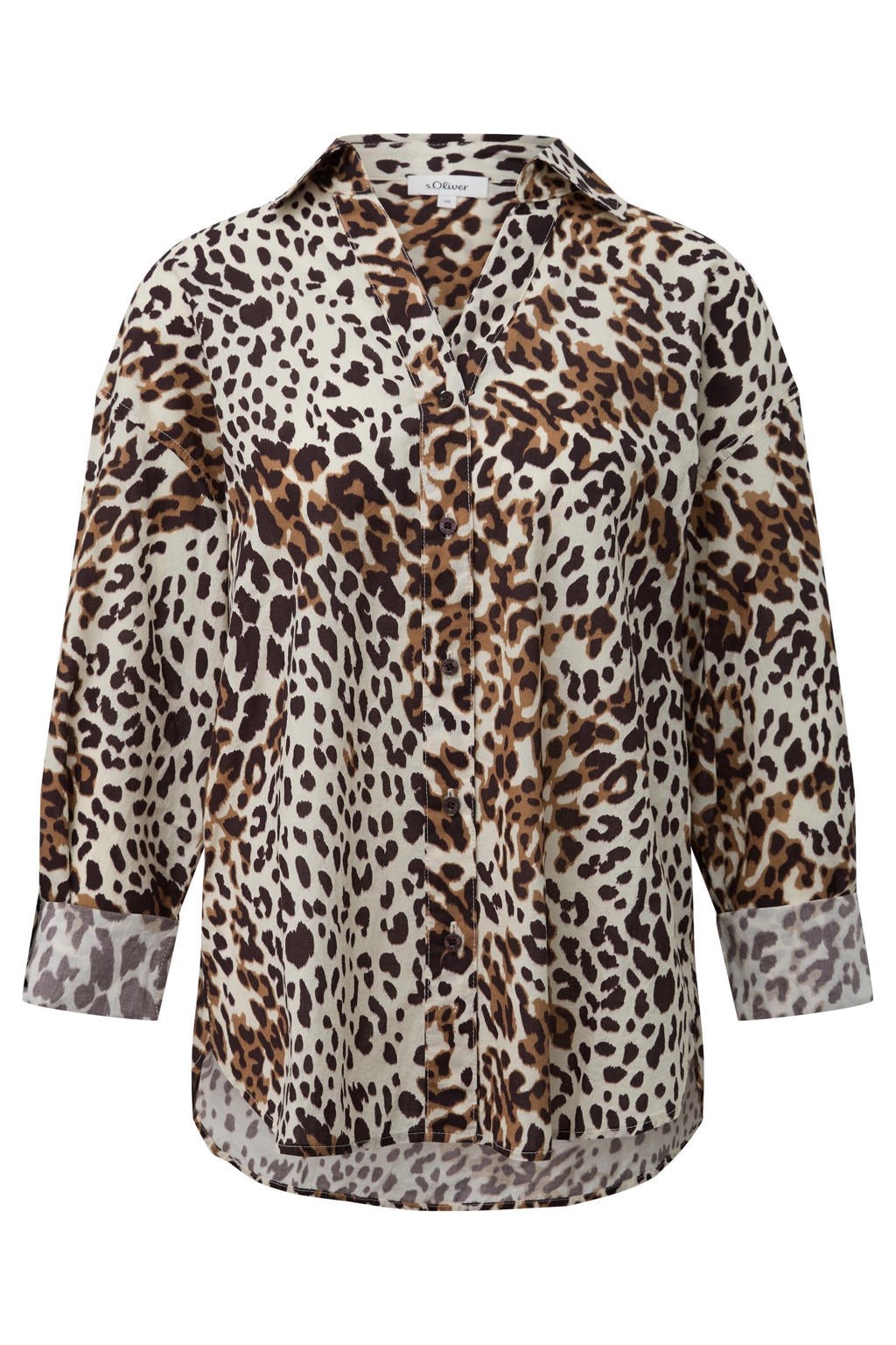s.Oliver Curve Plus Size blouse met panterprint