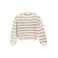 s.Oliver gebreide gestreepte trui - beige/paars/blauw
