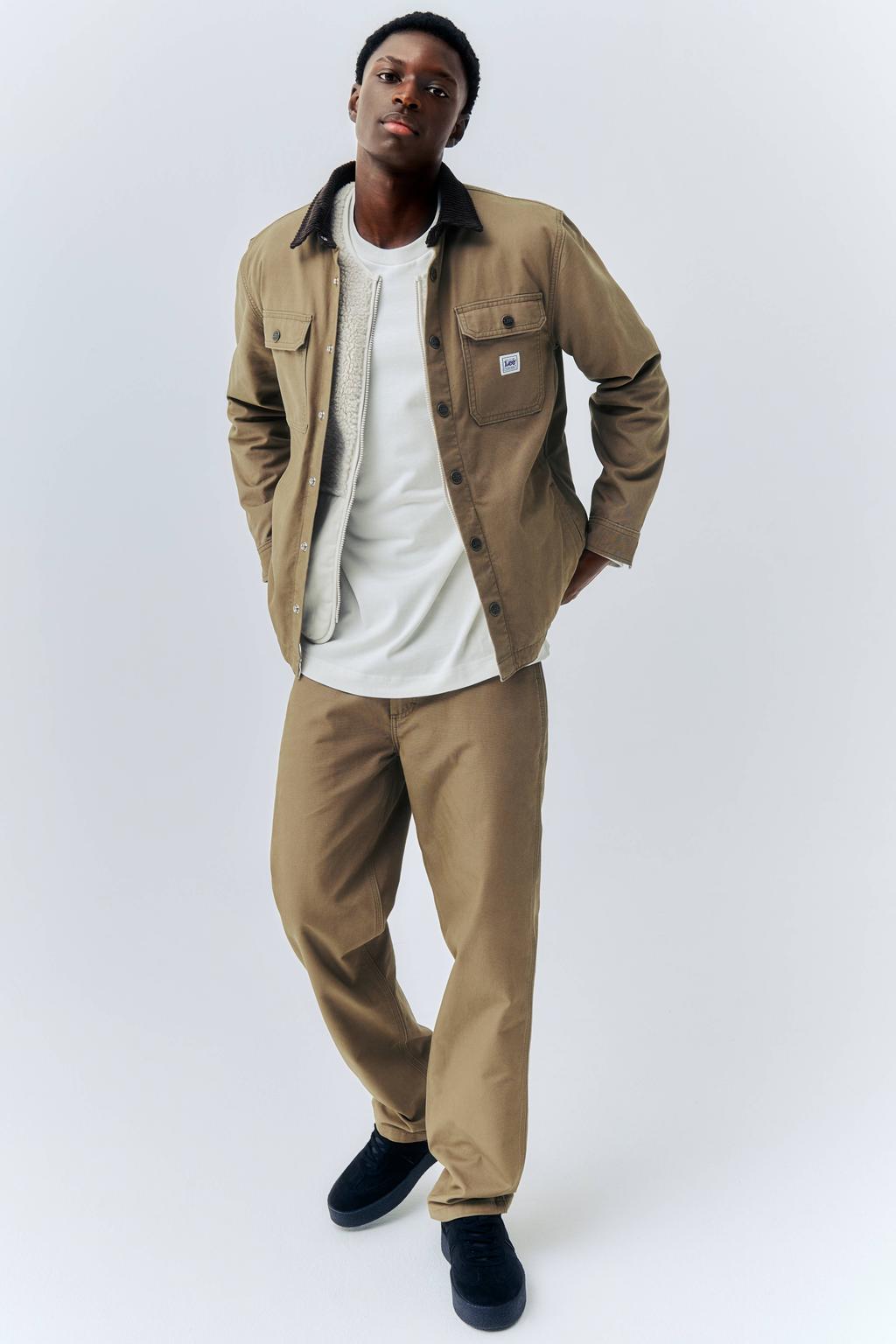 Lee relaxed fit corduroy overshirt - donkerkhaki