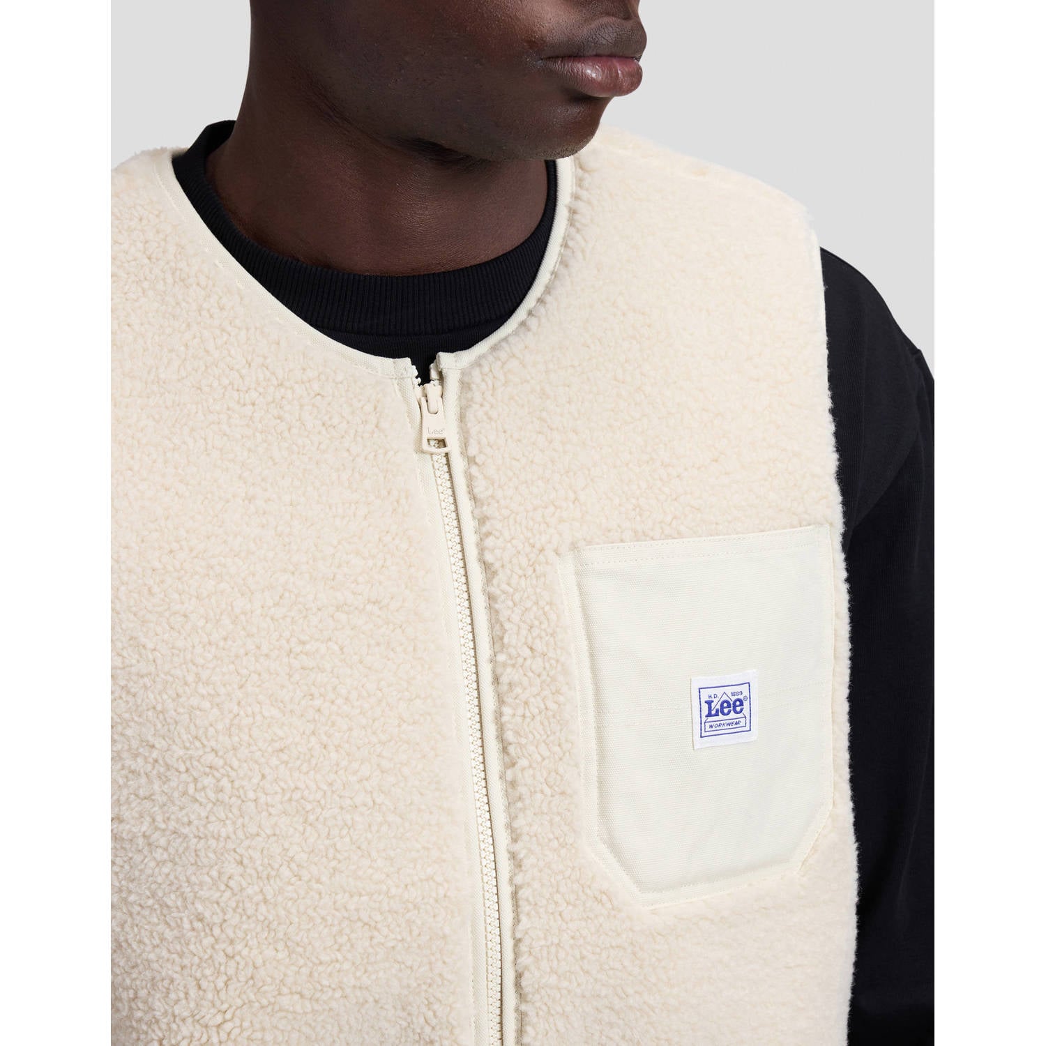 Lee teddy bodywarmer warm ecru