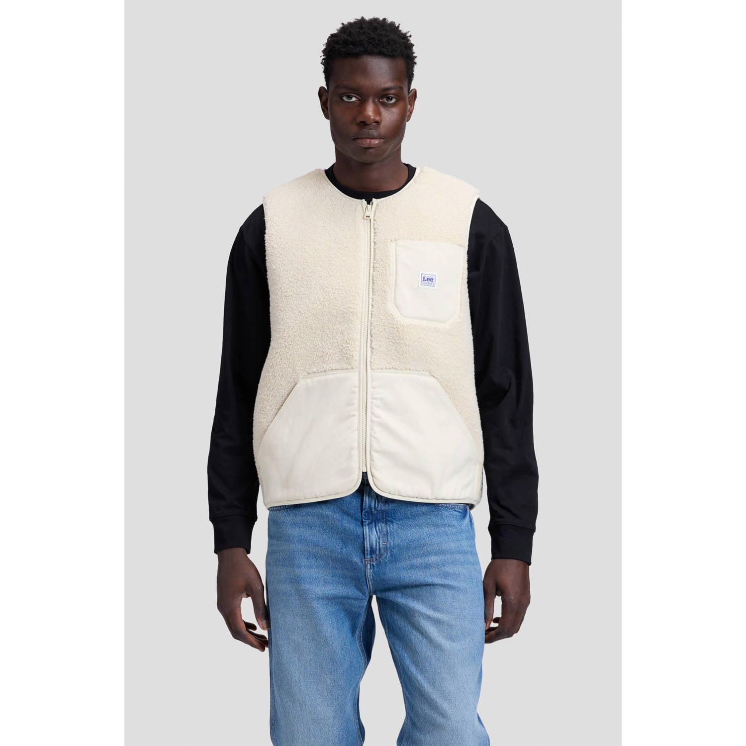 Lee teddy bodywarmer warm ecru