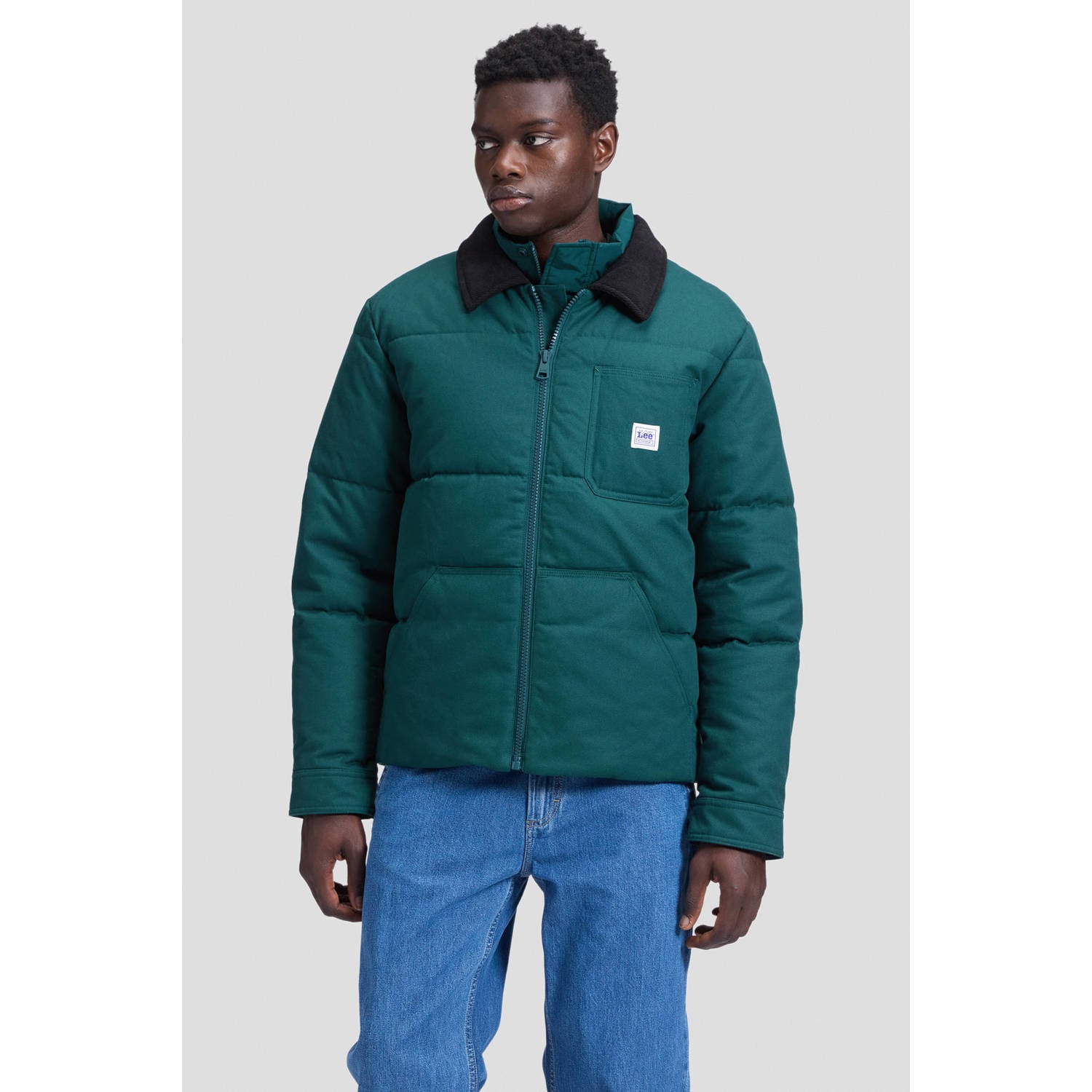 Lee katoenen quilted pufferjas ponderosa pine