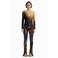 Desigual top met tule details - donkerpaars/geel