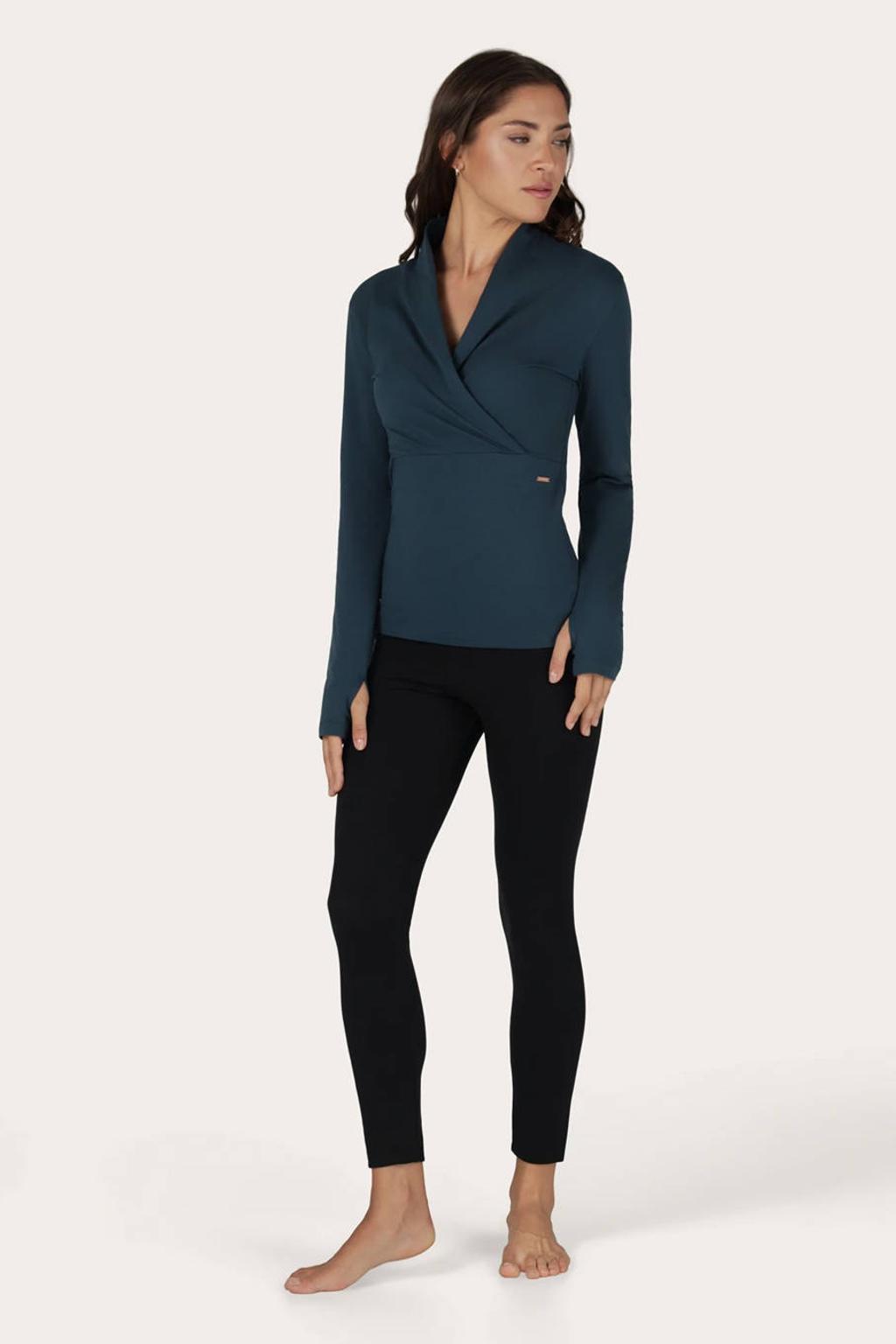 Urban Goddess sportshirt met lange mouwen - donkerblauw