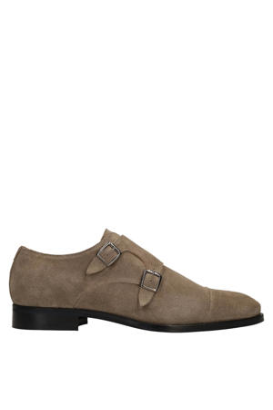 leren gespschoenen - beige