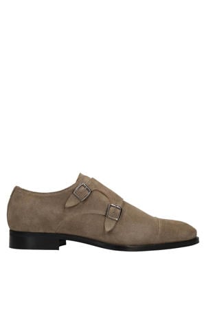 leren gespschoenen - beige