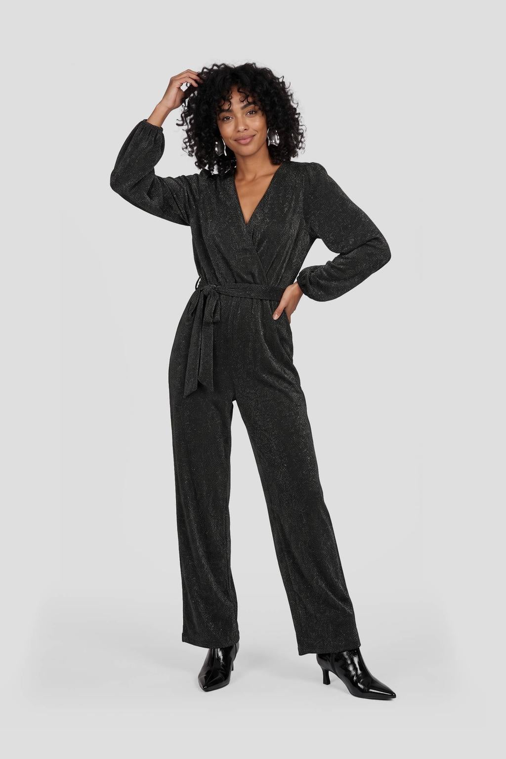 Ruby glitter jumpsuit zwart