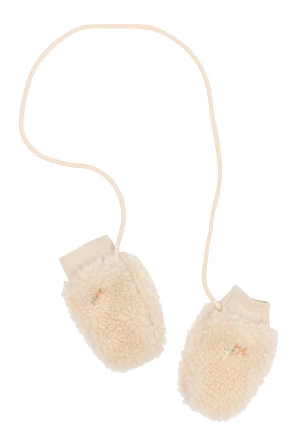 Little Dutch teddy wanten met borduursels - zand