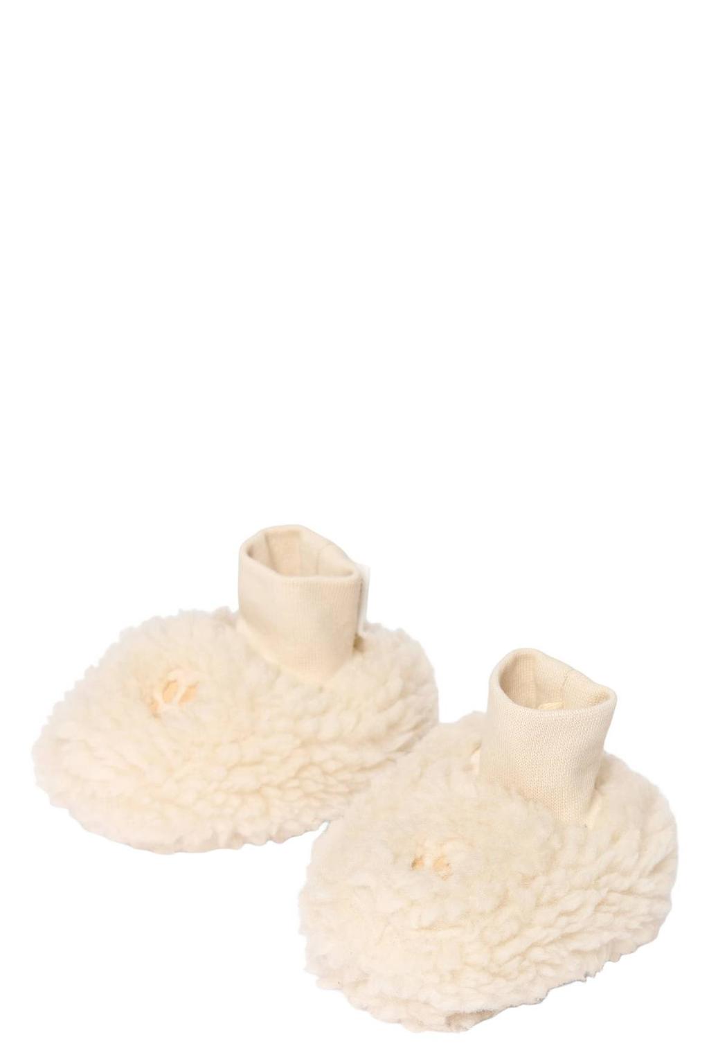 Little Dutch teddy sokken met borduursels - zand