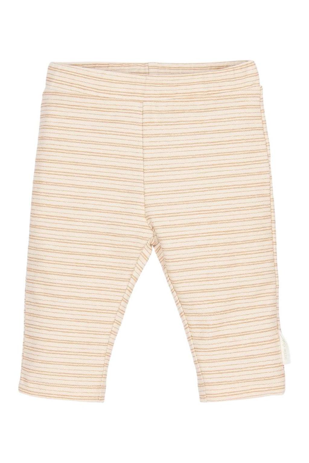 Little Dutch katoenen gestreepte babybroek - beige