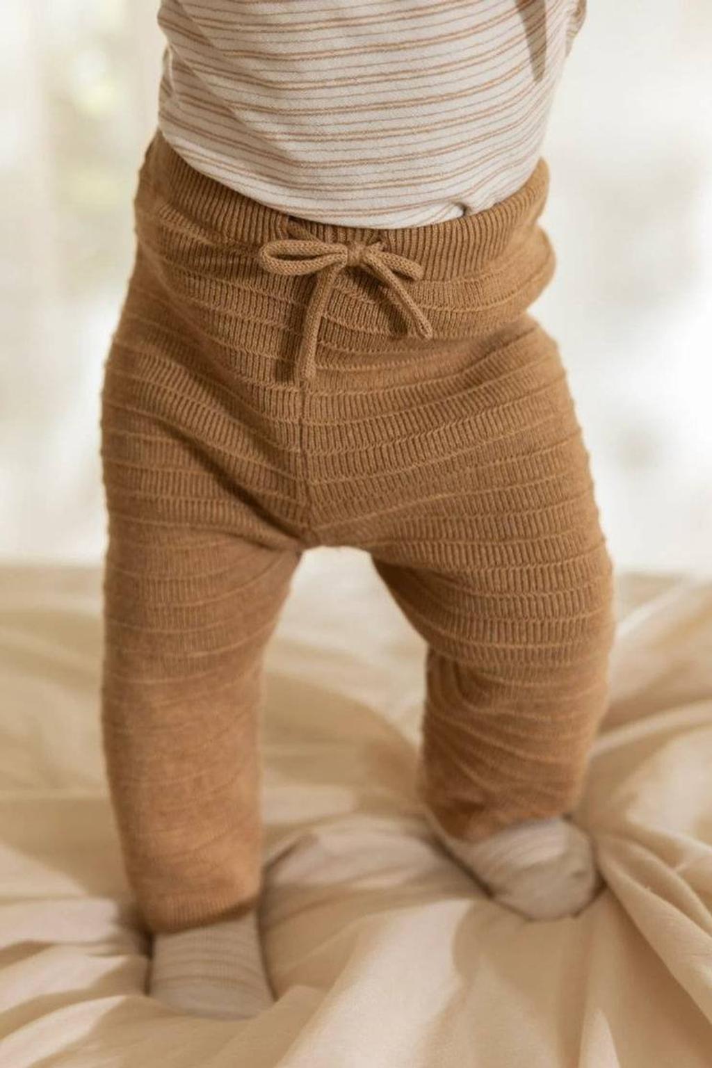 Little Dutch katoenen babybroek - bruin