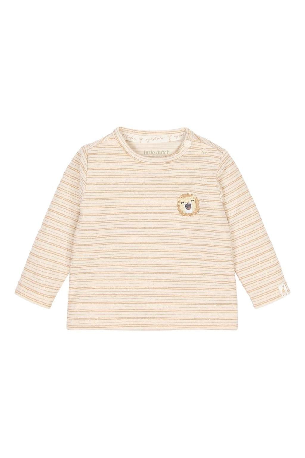 Little Dutch gestreepte longsleeve - beige