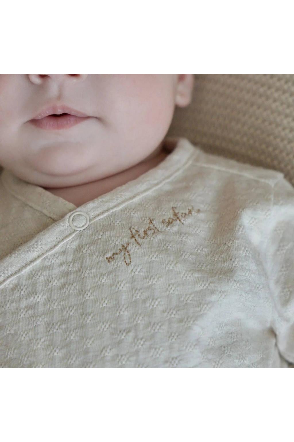Little Dutch longsleeve met tekst - beige
