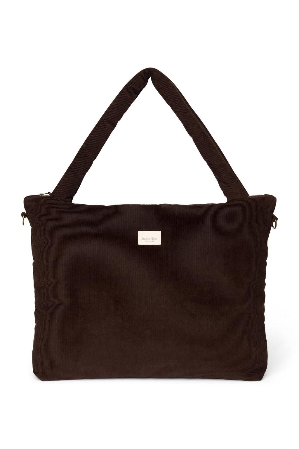 Studio Noos luiertas Rib Puffy Diaper Bag donkerbruin