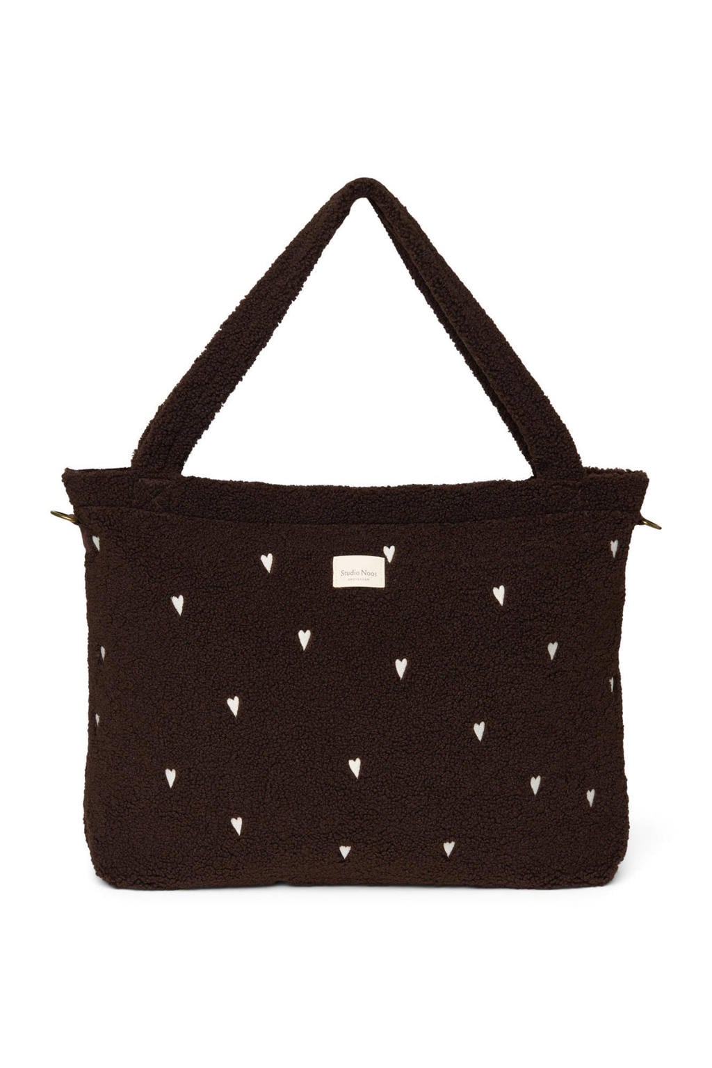 Studio Noos luiertas Teddy Hearts Diaper Bag bruin