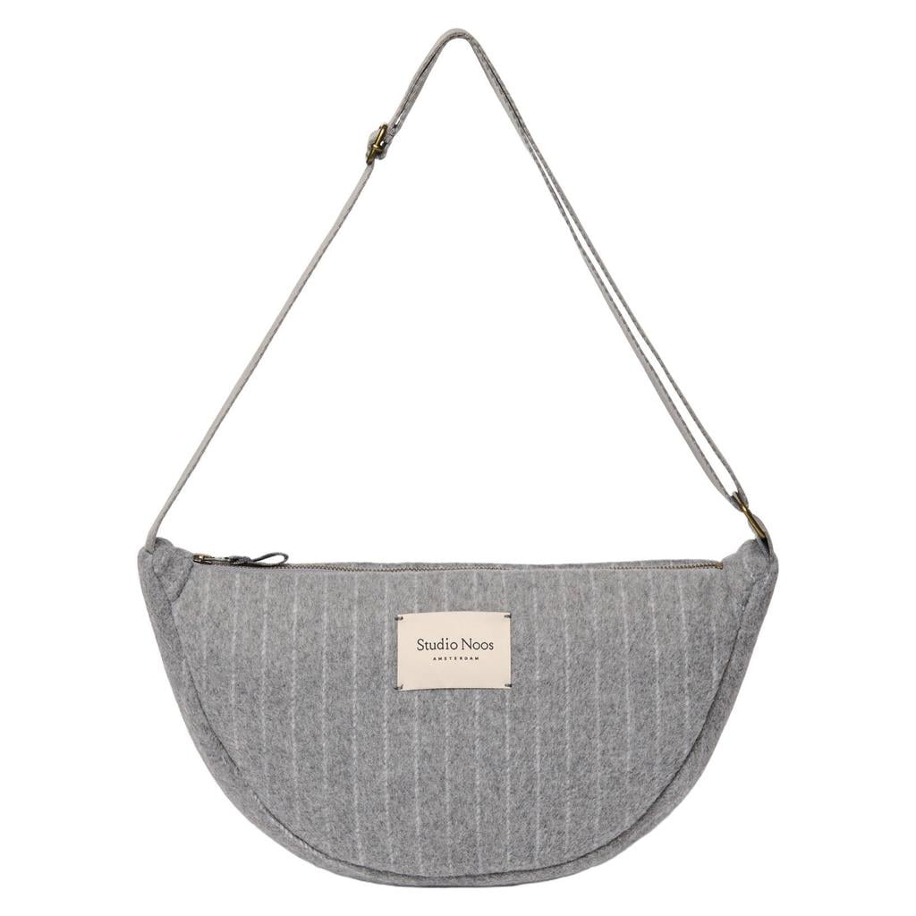 Studio Noos crossbody tas Flannel Chalkstripe grijs