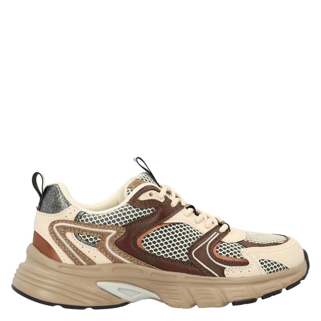 Bruine dames Sacha sneakers - van synthetisch materiaal met veters
