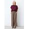 Grace & Mila wide leg casual broek - taupe
