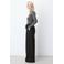 Grace & Mila wide leg pantalon met ceintuur - donkerbruin