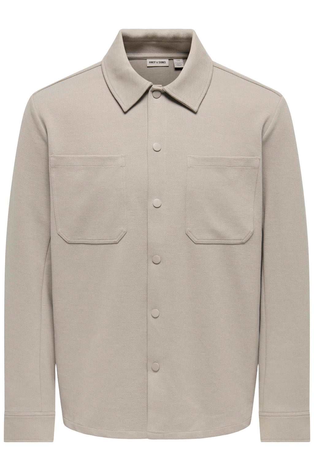 ONLY & SONS regular fit twill overshirt - kaki